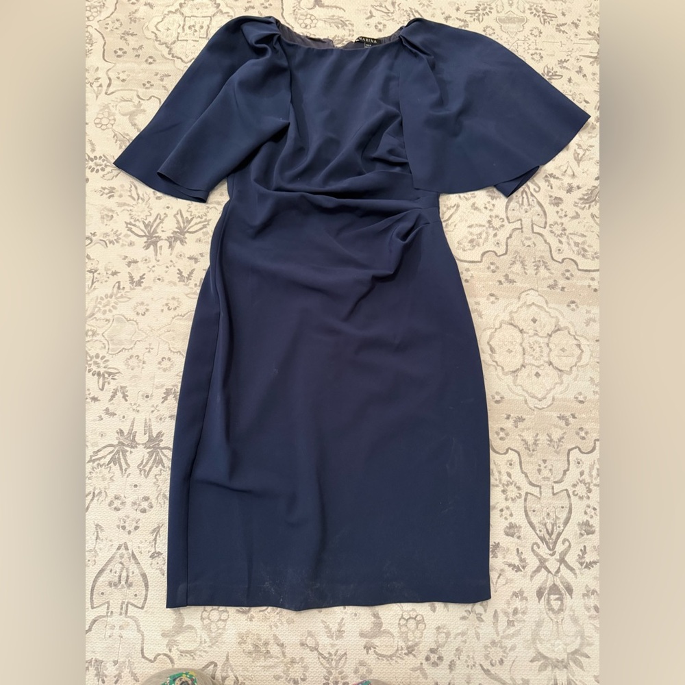 Navy Cape Dress